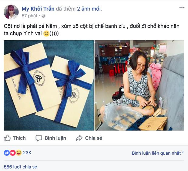 Khởi My hào hứng khoe thiệp cưới được 'má Năm' tự tay chăm chút
