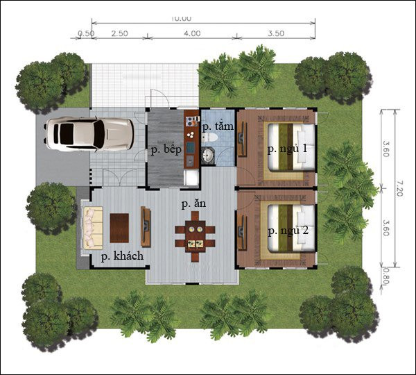 Những mẫu nhà 1 tầng cho vợ chồng trẻ đầy đủ công năng đẹp không tưởng