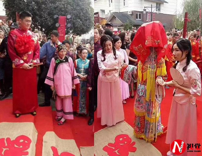 Choáng với đám cưới được làm như phim cổ trang, kiệu rước và sính lễ bạc tỷ