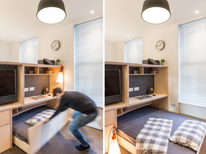 Ngỡ ngàng trước căn hộ 35m2 đảm bảo không gian sống sang chảnh cho 4 người