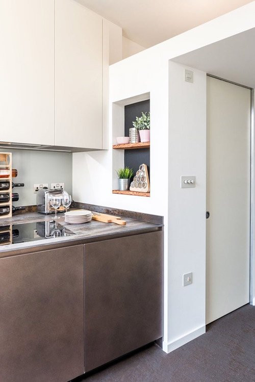 Ngỡ ngàng trước căn hộ 35m2 đảm bảo không gian sống sang chảnh cho 4 người