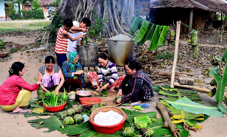 goi banh chung ngay tet 3
