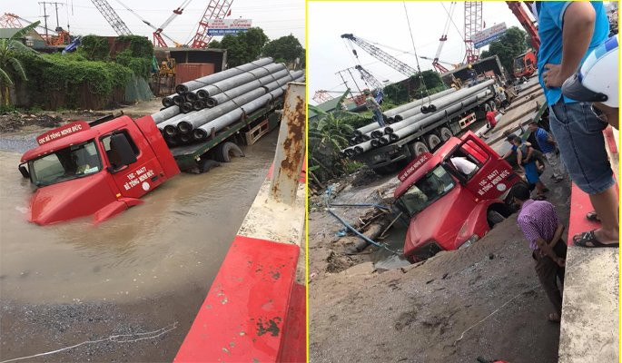 xe-container-dam-sut-lun-duong-ong-nuoc