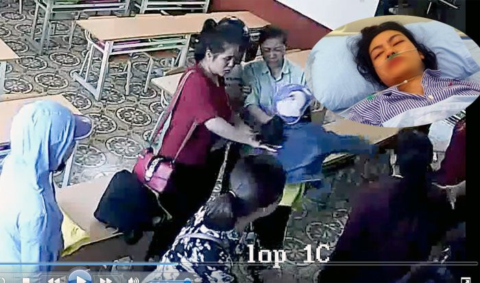 Phu huynh cam dep dap giao vien