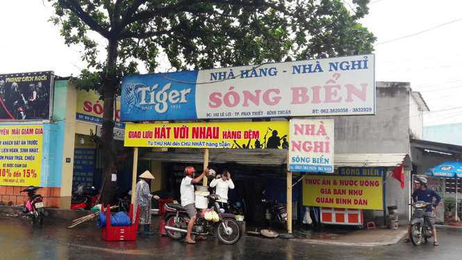 Nhà hàng Sóng Biển, TP Phan Thiết nơi xảy ra vụ việc - ẢNH: NG.NAM