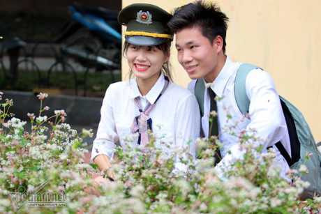 Selfie ben rung hoa tam giac mach giua Ha Noi - Anh 11