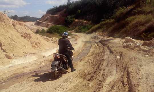 Tuyến đường 675A đã làm 7 năm nhưng chưa thể hoàn thành