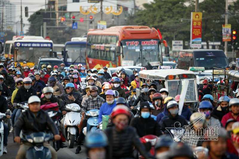 Hà Nội: Kẹt cứng cửa ngõ phía Nam chiều cuối năm