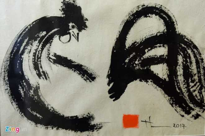 Trien lam 60 tac pham hinh tuong ga don Tet Dinh Dau hinh anh 7