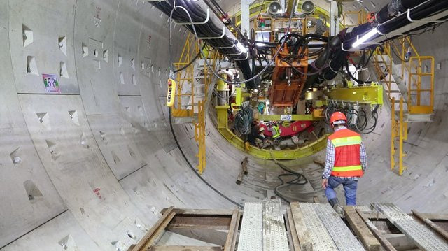 5 đoạn dầm hoàn thành sẽ được đánh dấu một lần.