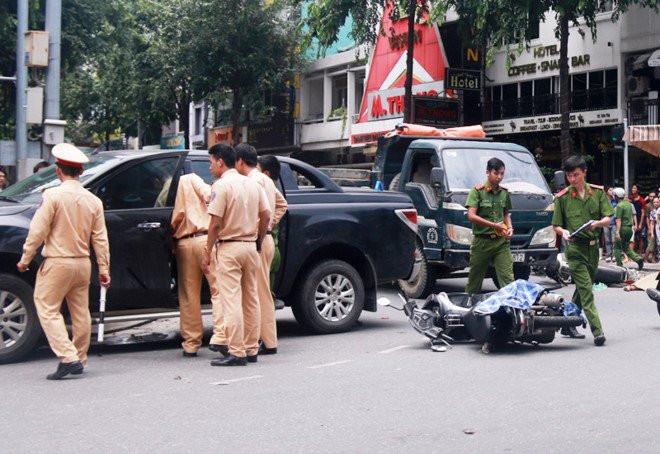 Nu tai xe gay tai nan lien hoan o Da Nang hinh anh 1