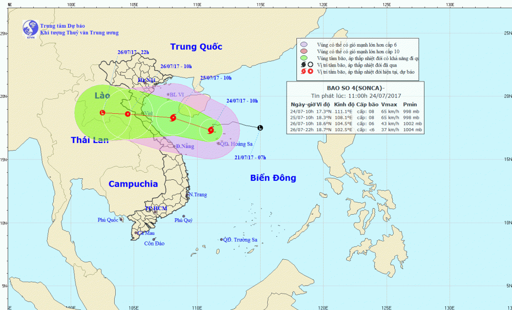 tin bão số 4 2017