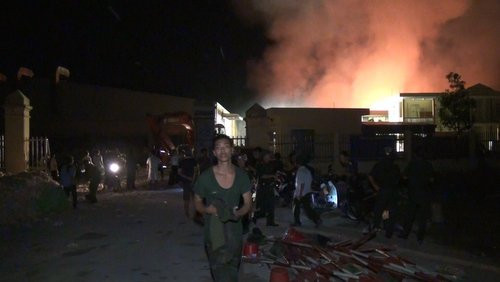 hỏa hoạn, cháy, cháy nhà máy, Thái Bình