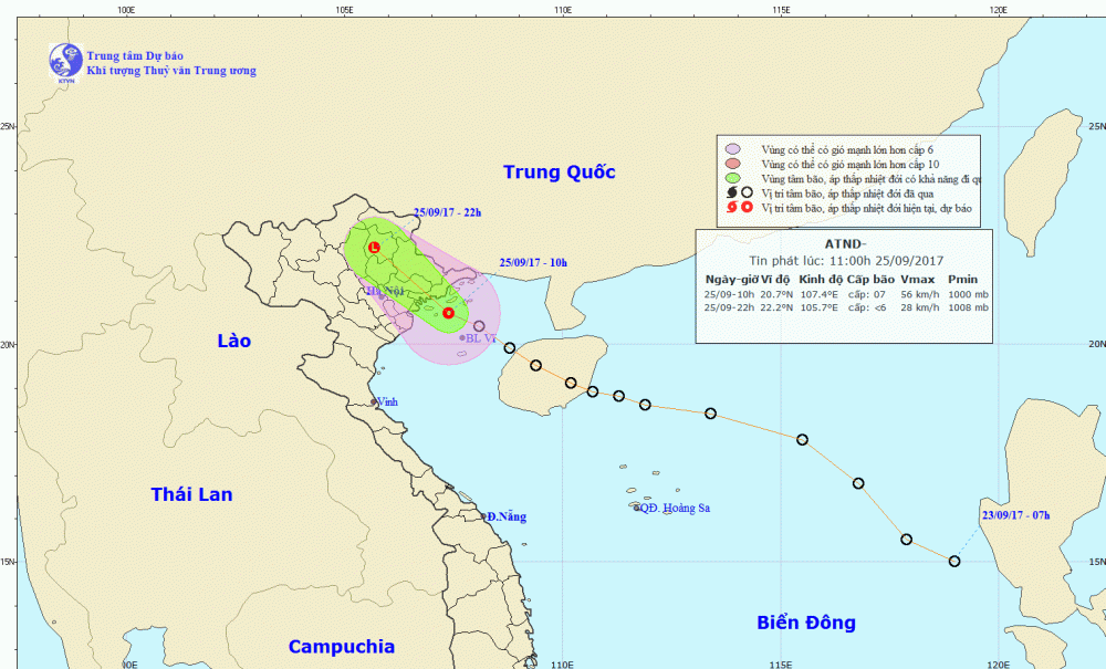 tin áp thấp nhiệt đới mới nhất hôm nay