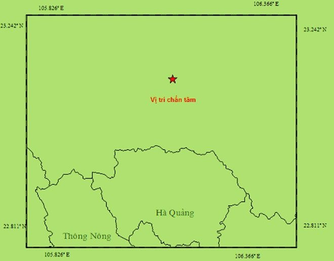 Xay ra dong dat 4,3 do richter giap vung bien gioi tinh Cao Bang hinh anh 1