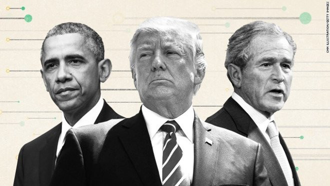 Cuu TT Bush va Obama cung luc chi trich ong Trump hinh anh 1