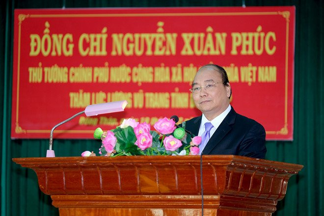 Thu tuong Nguyen Xuan Phuc tham Bo Chi huy quan su tinh Dong Thap hinh anh 2