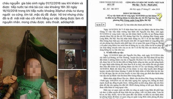 cong van so y te ha noi ve vu be trai 22 thang tuoi thiet mang