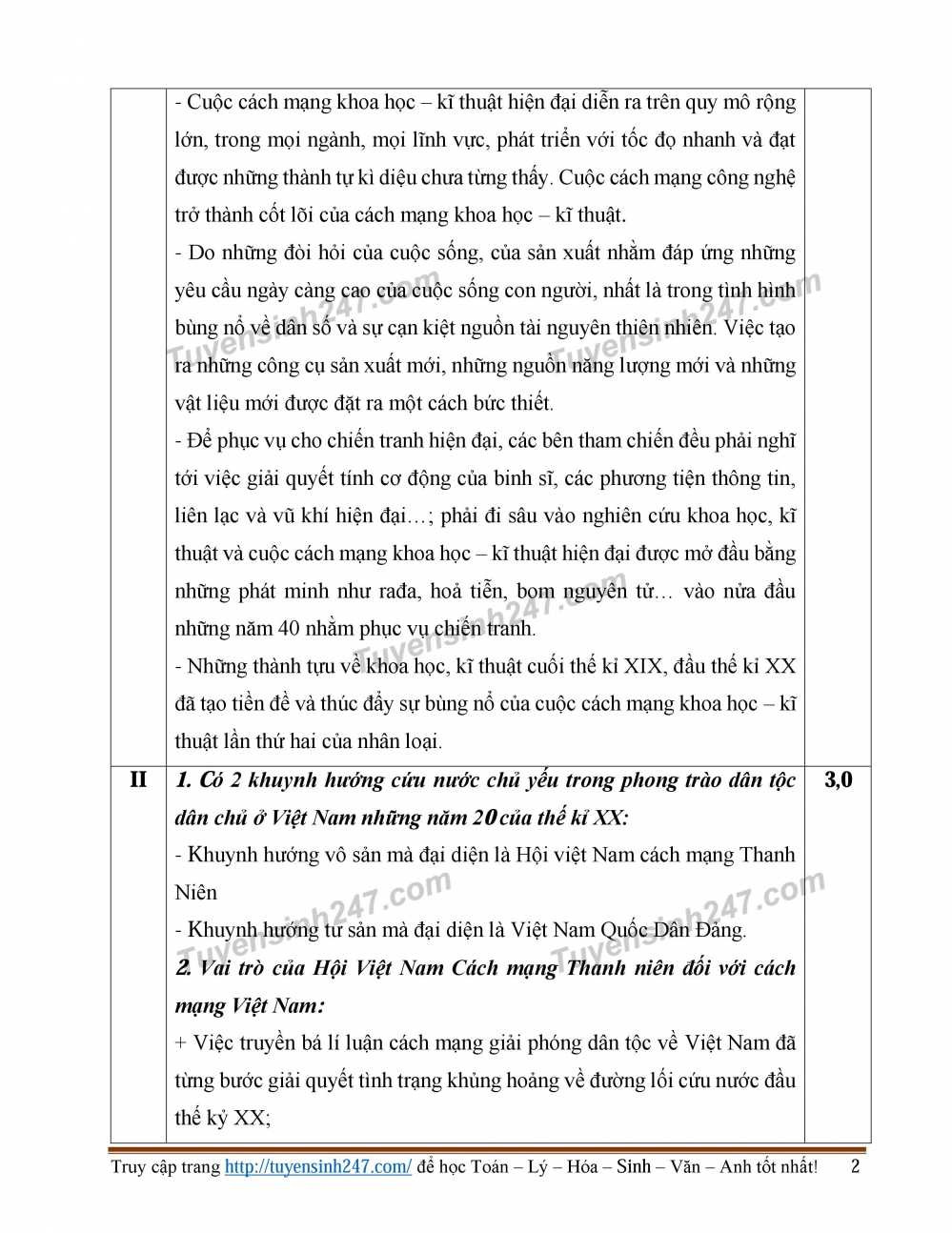 dap an de thi lich su 2