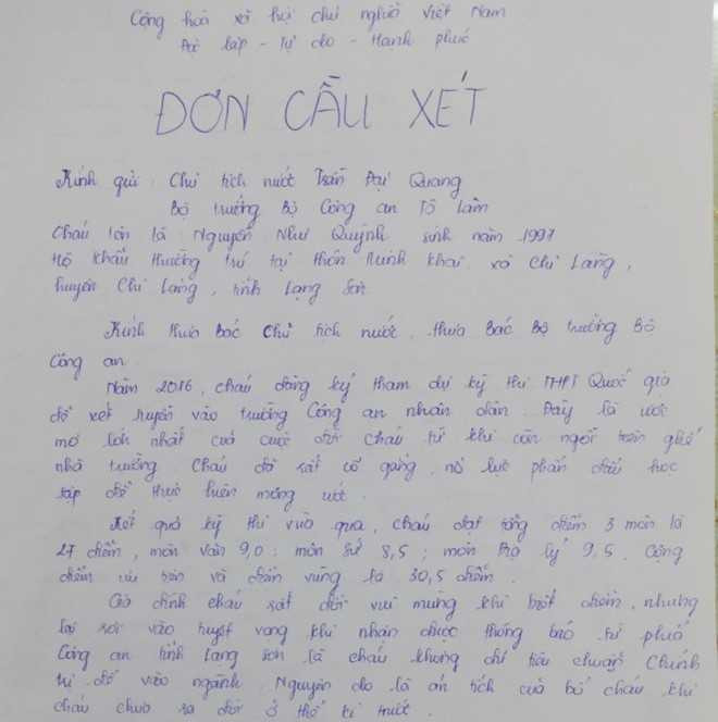 Ba nu sinh diem cao truot truong cong an hinh anh 1