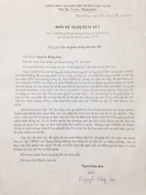 Khong the thi vao truong cong an vi bo chua nop thue hinh anh 1