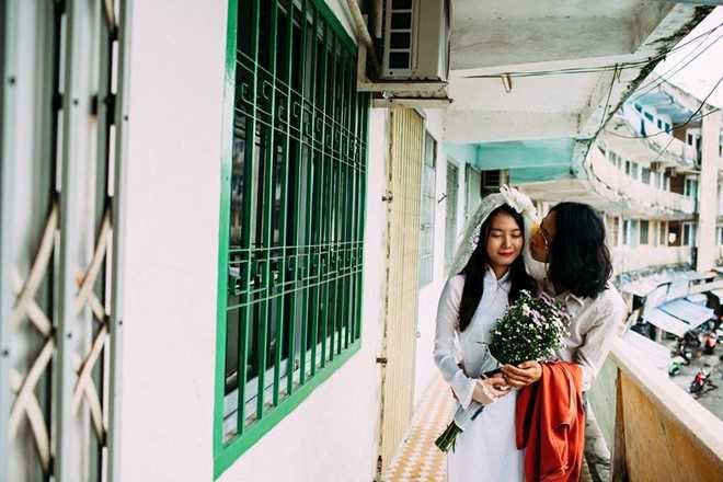 Bo anh cuoi phong cach hoai co cua cap 9X Khanh Hoa hinh anh 6