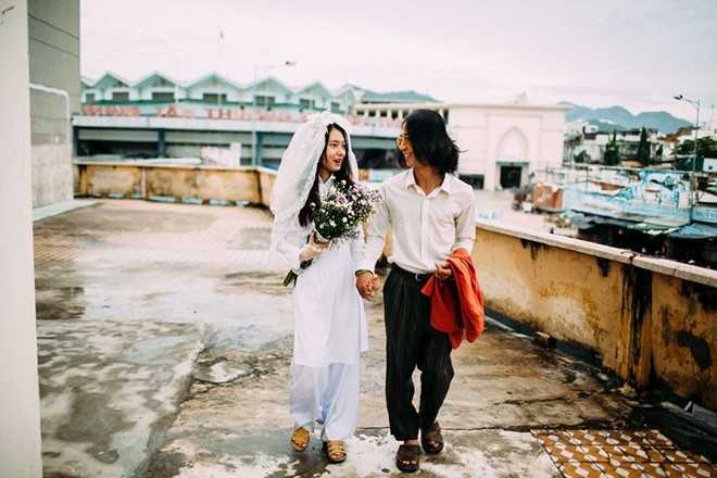 Bo anh cuoi phong cach hoai co cua cap 9X Khanh Hoa hinh anh 7