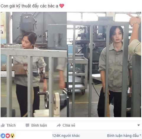 Dan mang tim kiem co gai xinh dep lam viec trong cong xuong hinh anh 1