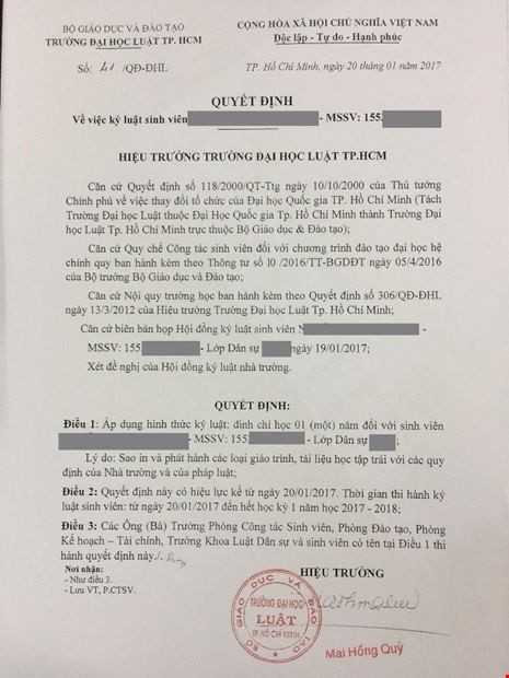 DH Luat TP.HCM: Ky luat sinh vien dung sach photo la dung hinh anh 1