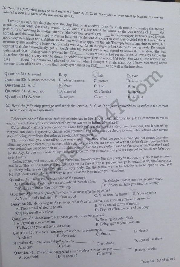 dap an de thi tieng anh 3