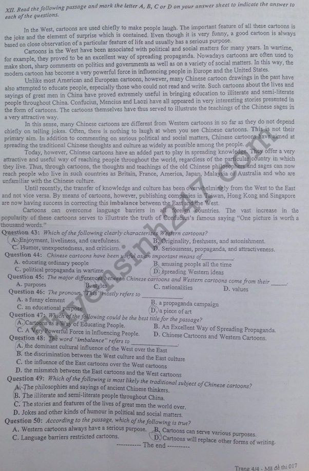 dap an de thi tieng anh 4