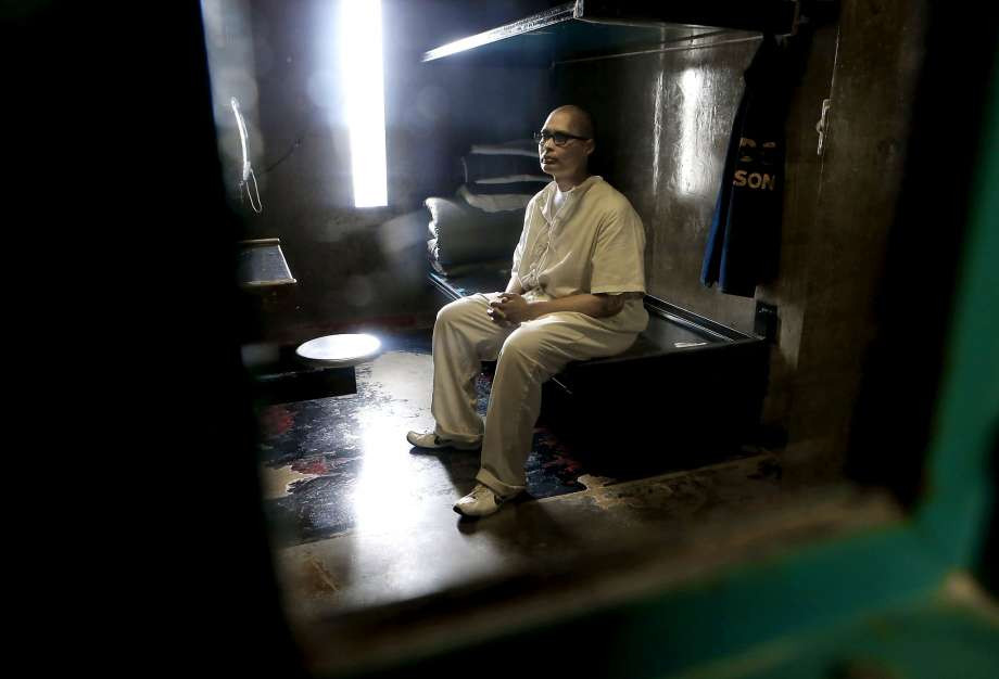 ...Anthony Torres, serving a life sentence for murder, sits inside his Security Housing cell-the chronicle-michaelmacor 3