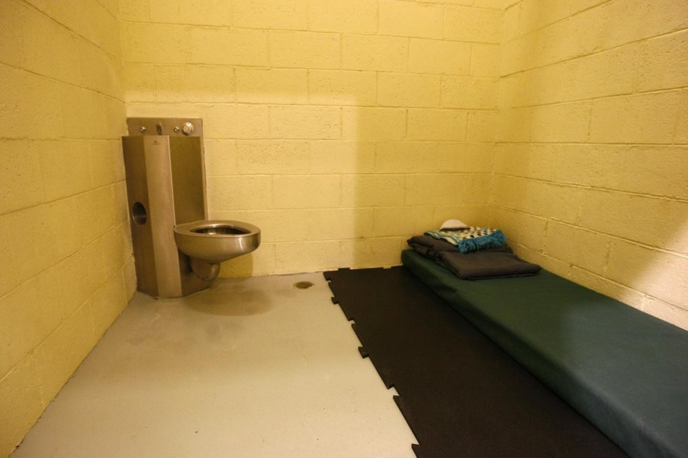 ...The photo shows the interior of a solitary confinement cell at a new detention centre 3