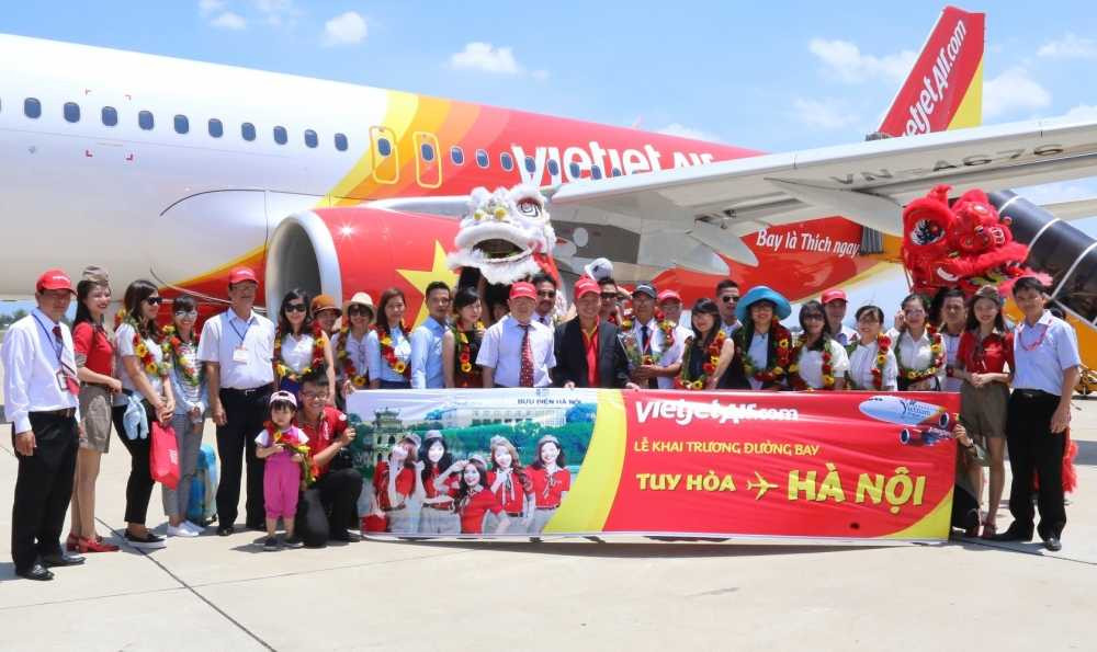 Vietjet khai truong duong bay Ha Noi - Tuy Hoa