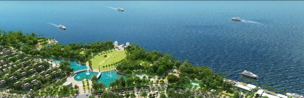 Toan canh cong vien Vinhomes Central Park nhin tu Park 3