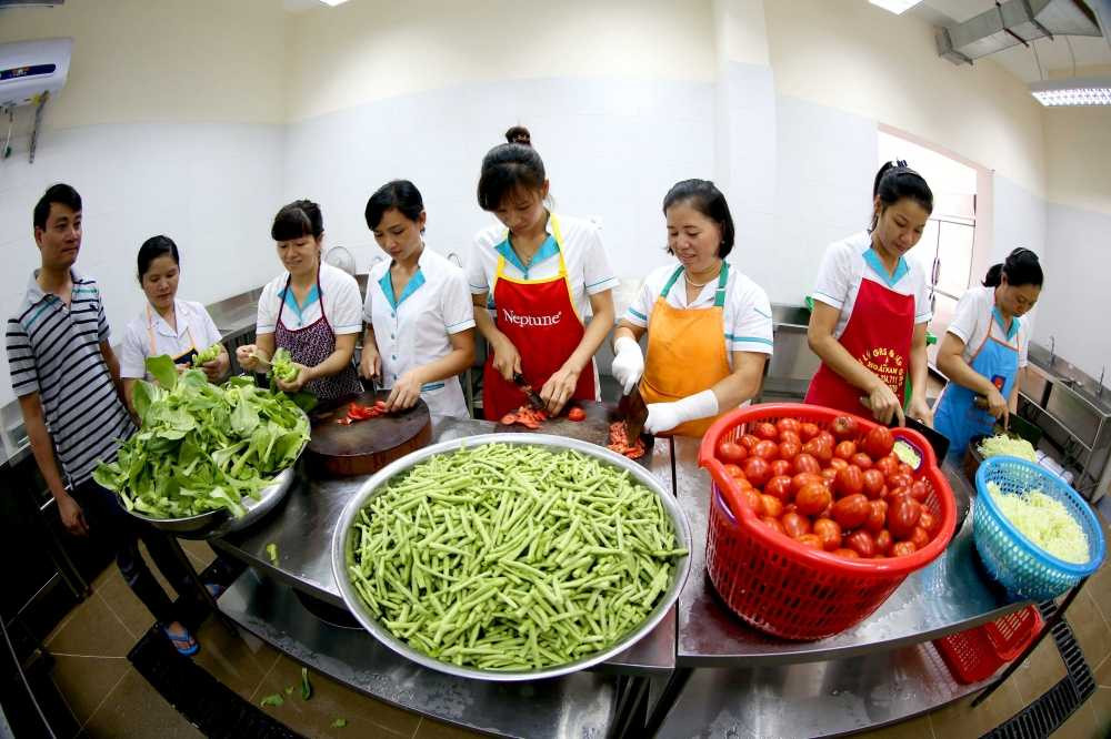 Thuc pham luon duoc lua chon ki luong de dam bao chat dinh duong cho cac cau thu