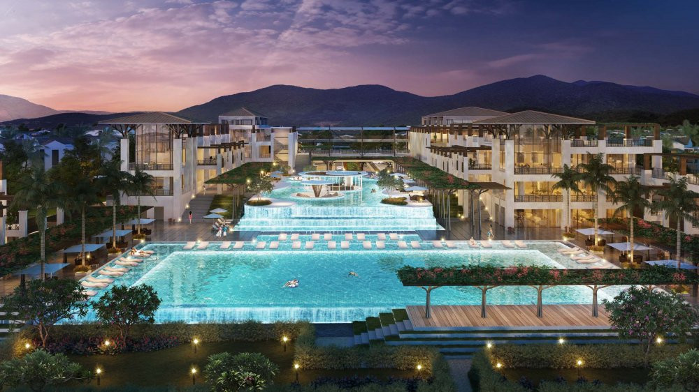 4.Sun Premier Village Halong Bay_Beach Club Pool Night 4