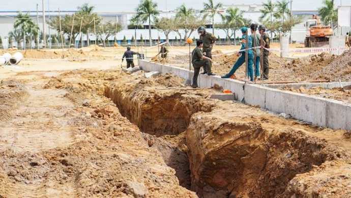 sập hố công trình ở bình dương