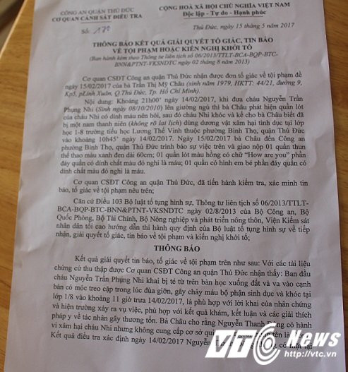 Hinh anh Cong an TP.HCM ket luan be 7 tuoi khong bi xam hai: Nguoi nha phan ung gay gat 3