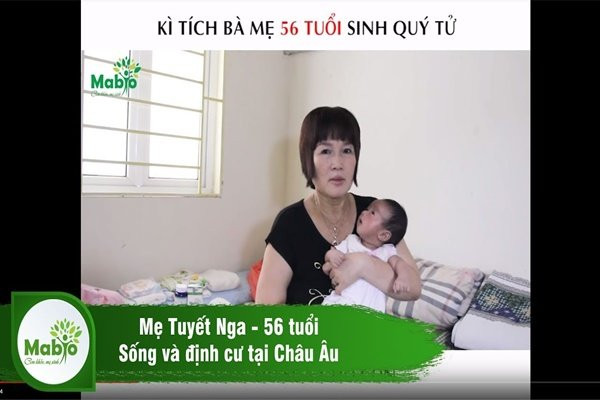 Ky tich 56 tuoi sinh con sua van tran tre nho vien uong loi sua Mabio hinh anh 1