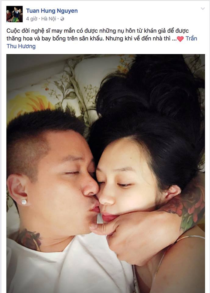 Hinh anh Than nhien om hon fan nu sexy, Tuan Hung bi vo dan mat - Giai tri 4