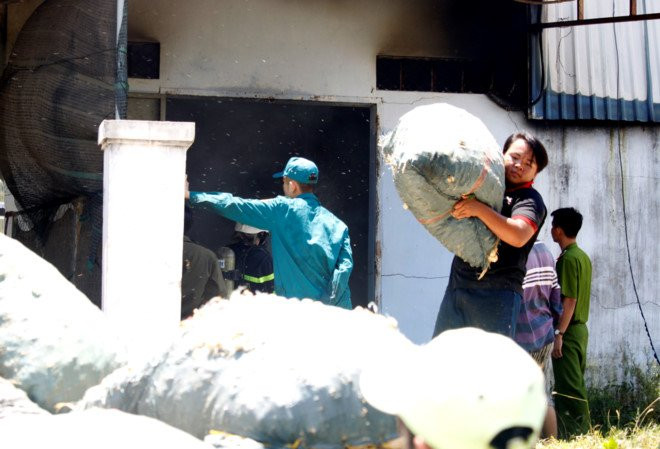 Lua boc chay o nha may che bien ba mia rong gan 1.000 m2 hinh anh 2