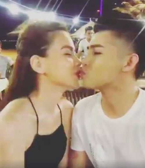 Vừa chia tay đại gia kim cương, Hà Hồ công khai khoá môi trai 