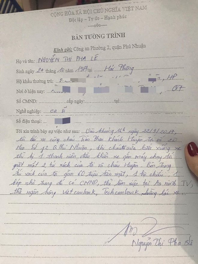 Pha Le khoc vi bi giat tui hieu, mat 60 trieu dong va toan bo giay to hinh anh 2