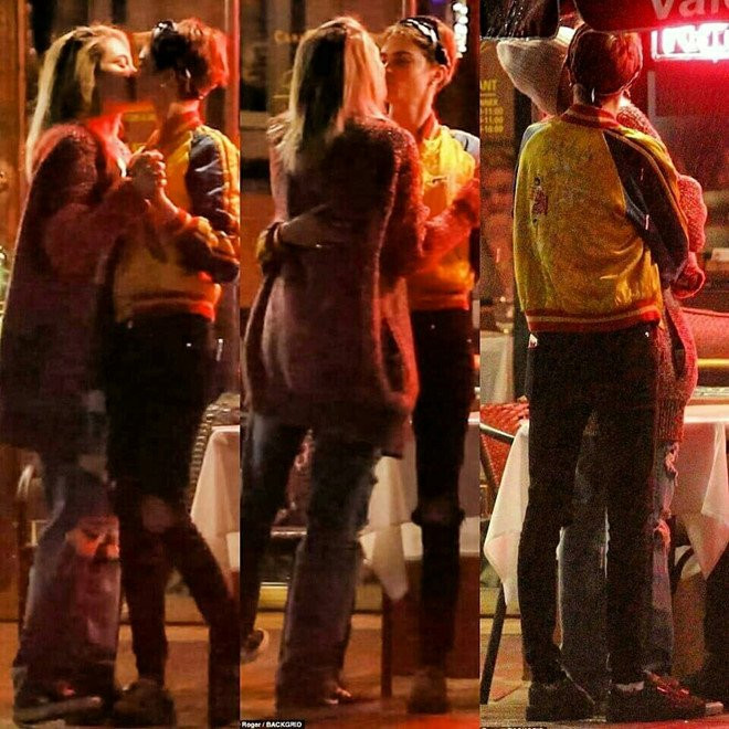 Con gai Michael Jackson hon say dam sieu mau Cara Delevingne tren pho hinh anh 2