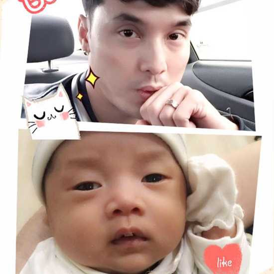 Ưng Hoàng Phúc sung sướng vì nhiều người khen bé giống cha như tạc, còn đùa rằng Kim Cương 'đẻ thuê' cho anh.
