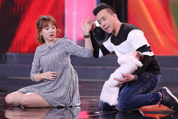 Hari thừa nhận bụng to do ăn nhiều chứ không phải có bầu với Trấn Thành.