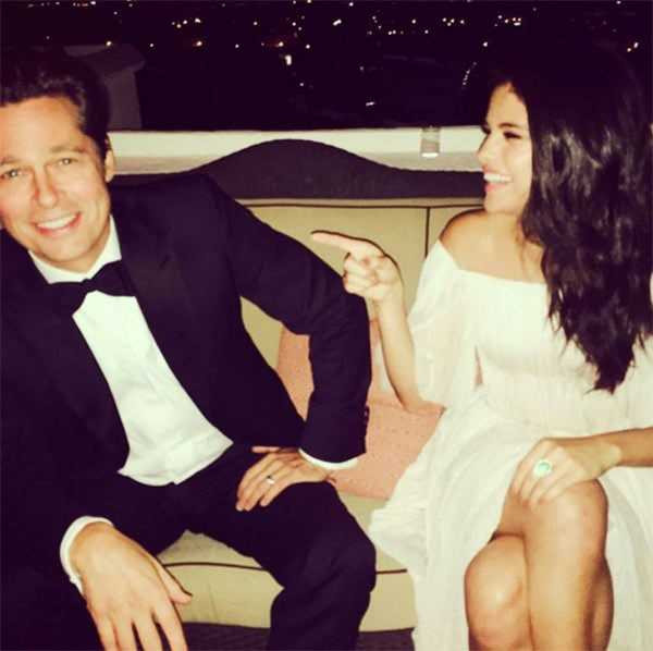 Brad Pitt bi phat hien luu anh Selena Gomez trong dien thoai hinh anh 1