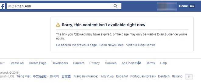 Bi tan cong, MC Phan Anh tam thoi khoa facebook hinh anh 1