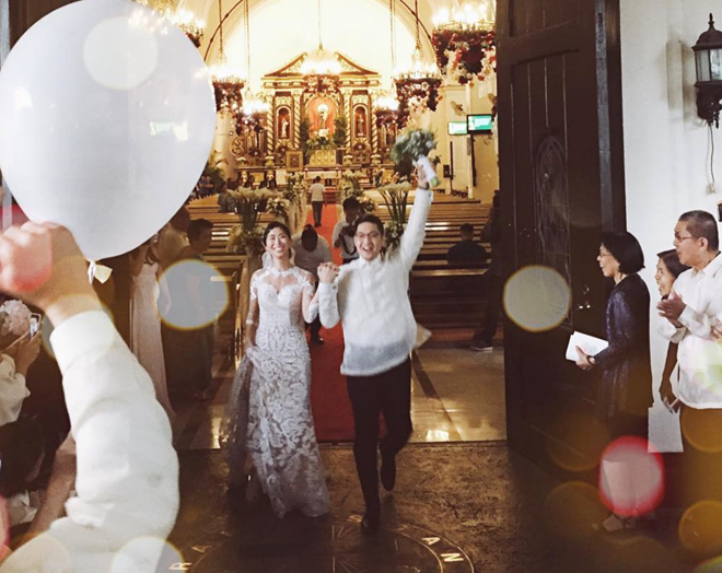 Tang Thanh Ha lo bung bau khi du le cuoi xa hoa nha chong hinh anh 3